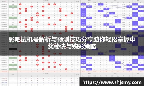 彩吧试机号解析与预测技巧分享助你轻松掌握中奖秘诀与购彩策略
